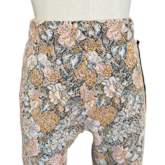 NWT LESET Jane Set Floral-jacquard Jacket & Crop Bootcut Pants Floral Mango Pink - Picture 10 of 17